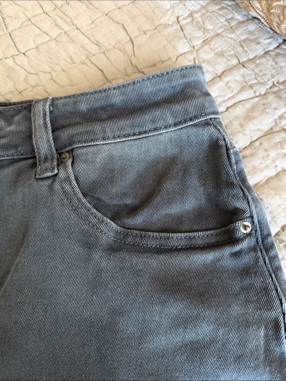 Zenana Outfitters Charcoal Denim A-Line Mini Skirt medium - Picture 7 of 14